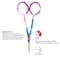 Singer; SINGER® 4'' Curved Tip Forged Embroidery Scissors with Printed Handles, 3ct.; Category:Embroidery Scissors & Thread Snips; Image:5
